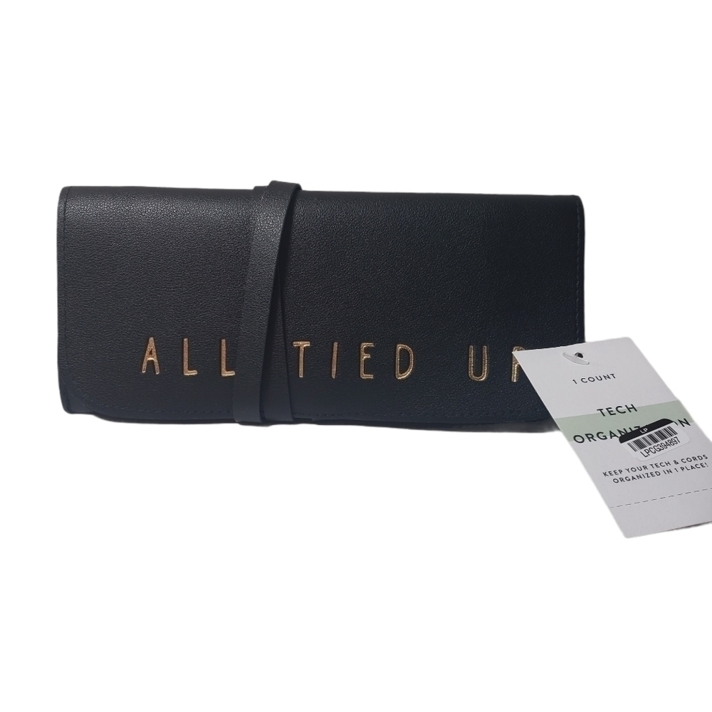 ☀ All Tied Up Black Tech Organizer Sz OS